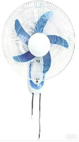 16" Rechargeable Wall Fan – Blue & White, 11.1V Lithium Battery | Jumbo