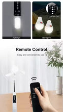 Load image into Gallery viewer, 18 Inches 5 blades rechargeable  with Bluetooth Function/FM Radio LD-300F/ Fan plug controller solar panel