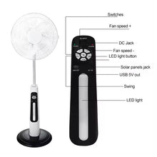 Load image into Gallery viewer, 16/ Inches 5 blades rechargeable stand fan LD-300A16/ Fan plug controller