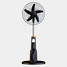 Load image into Gallery viewer, Functional solar fan rechargable fan lithium battery powered mosquito killing blue tooth night light remote control