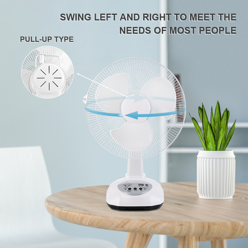 12" Solar Powered Rechargeable Fan Kit with Panel & 2 LED Bulbs | Jumbo