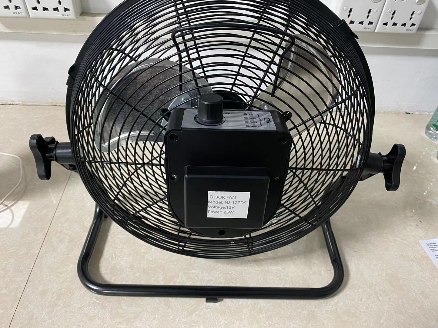 12" Industrial-Grade Metal Rechargeable Fan | Brushless Motor, 15600mAh Battery | Jumbo
