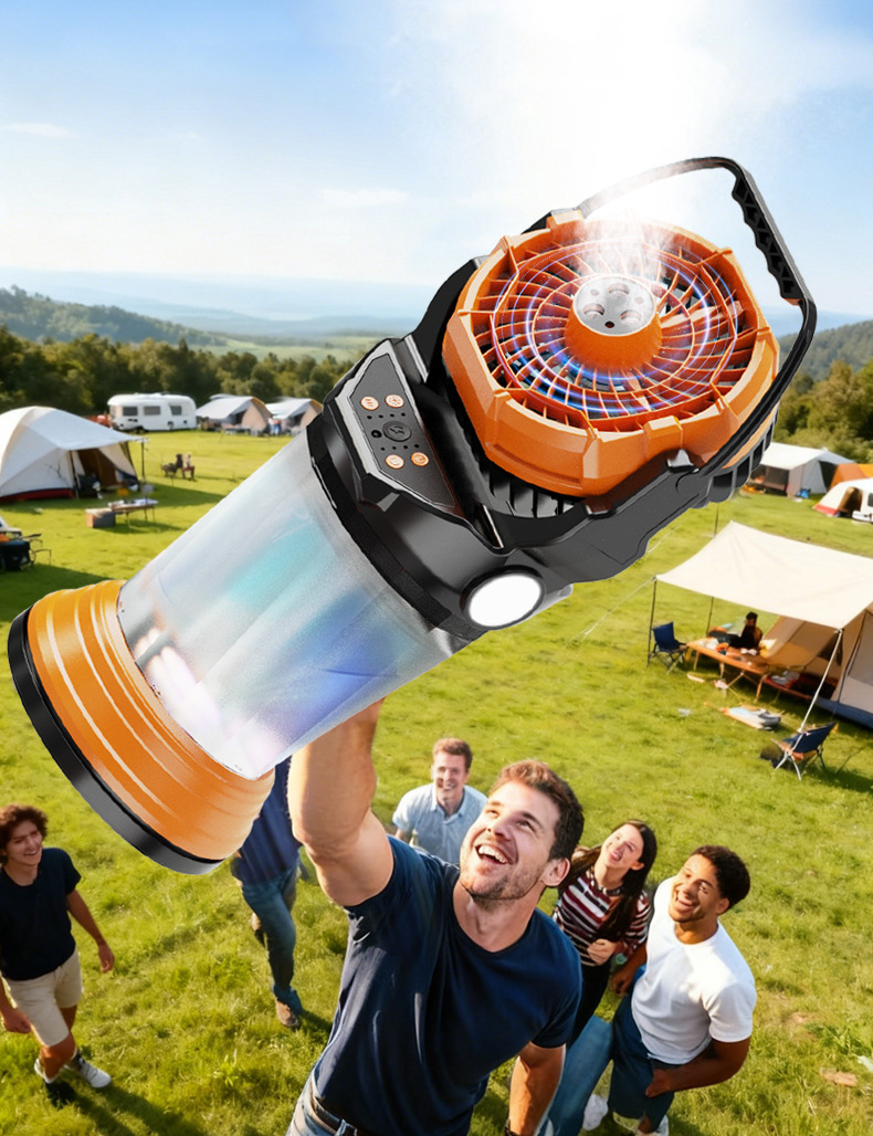 6" Portable Rechargeable Mist Fan | 30000mAh Option, 4-Speed, RGB Light & 2L Tank | Jumbo