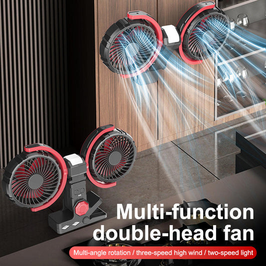 4000mAh Portable Rechargeable USB Desk Fan with 360 Degree Rotation & Oscillating Function Type-C Charging for Outdoor Camping