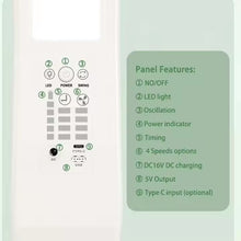 Load image into Gallery viewer, 16inch 3 blades rechargeable stand fan &nbsp;LD-801/ Fan Adapter controller
