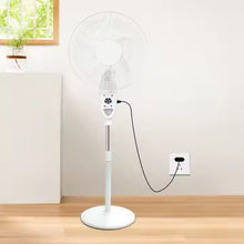 Load image into Gallery viewer, 16 Inches 5 blades rechargeable stand fan LD-116/ Fan plug controller
