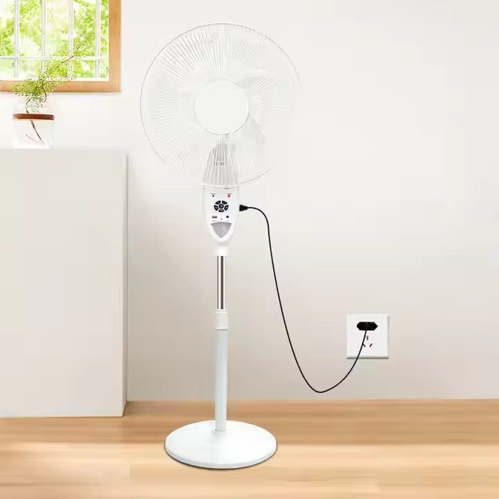 16/18-inch AC/DC Solar Rechargeable Fan with 12V 5Ah Battery