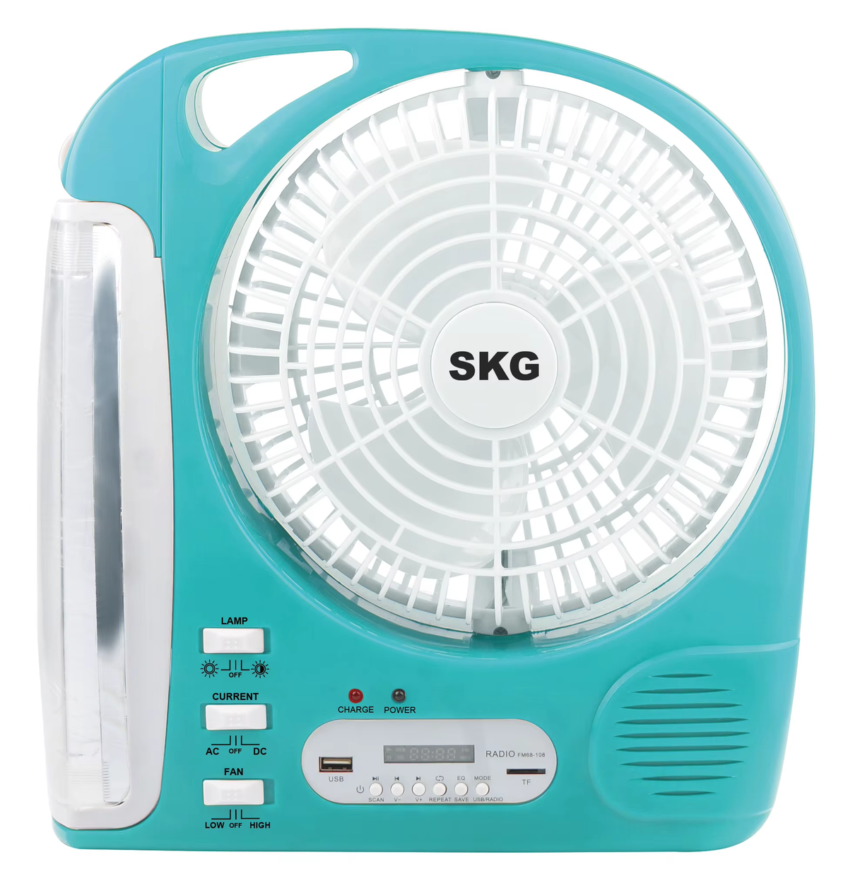 8-Inch Solar Rechargeable Fan with LED Light | JMB-N283