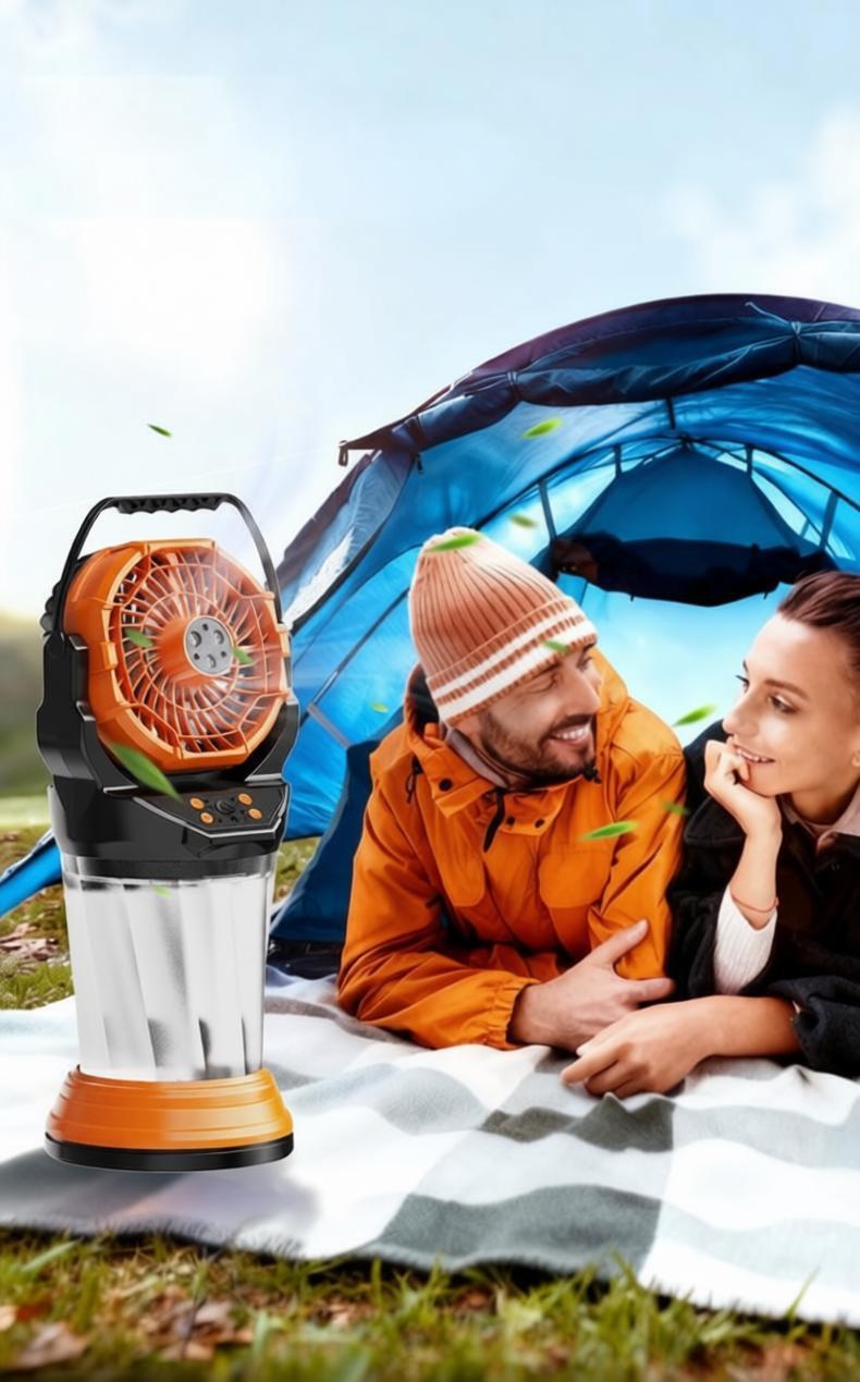 6" Portable Rechargeable Mist Fan | 30000mAh Option, 4-Speed, RGB Light & 2L Tank | Jumbo