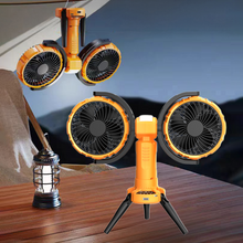Load image into Gallery viewer, Hot Sale Multifunctional Usb Rechargeable 8000Mah Battery Electric Outdoor Camping Table Tent Led Fan Hanging Fan With Light
