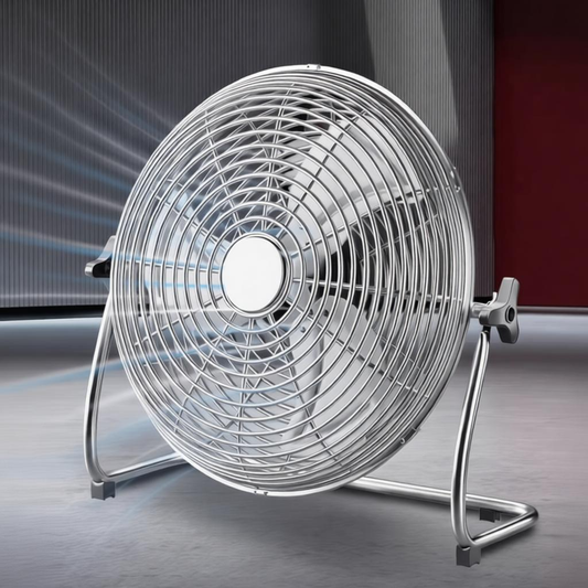 12" Industrial-Grade Metal Rechargeable Fan | Brushless Motor, 15600mAh Battery | Jumbo