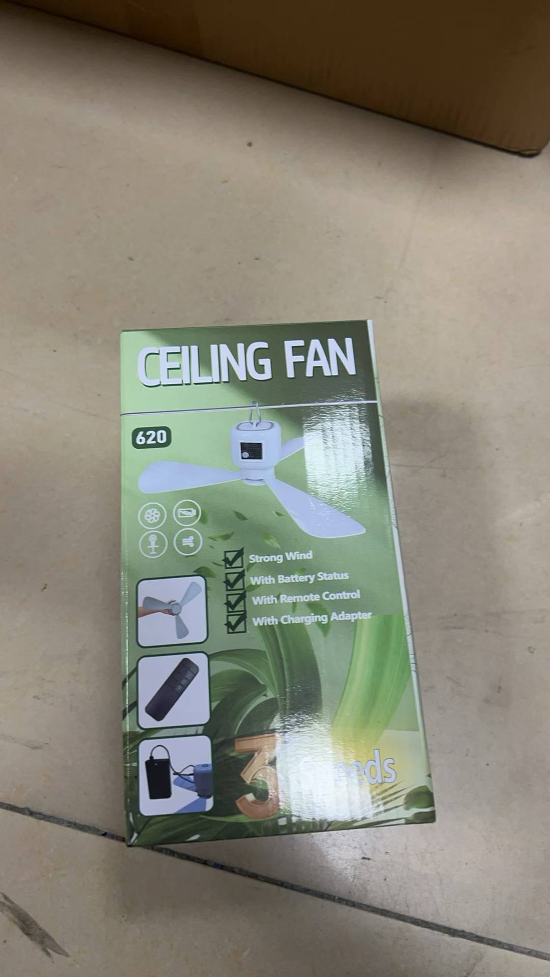 20-Inch Solar-Compatible Rechargeable Ceiling Fan with Remote | JMB-620