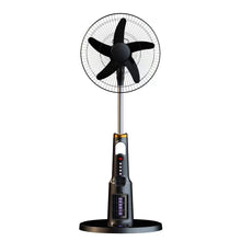 Load image into Gallery viewer, Functional solar fan rechargable fan lithium battery powered mosquito killing blue tooth night light remote control
