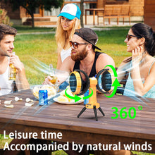 Load image into Gallery viewer, Hot Sale Multifunctional Usb Rechargeable 8000Mah Battery Electric Outdoor Camping Table Tent Led Fan Hanging Fan With Light
