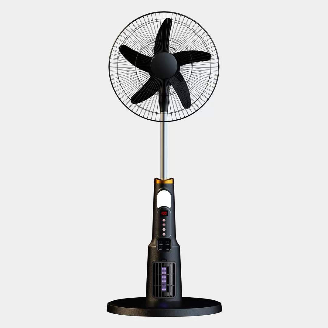 16/18-inch Solar Rechargeable Stand Fan with Bluetooth Speaker & Mosquito Killer