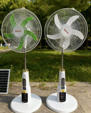 Load image into Gallery viewer, Functional solar fan rechargable fan lithium battery powered mosquito killing blue tooth night light remote control
