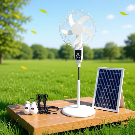 16-inch BLDC Solar Rechargeable Fan with Bluetooth Player & MP3