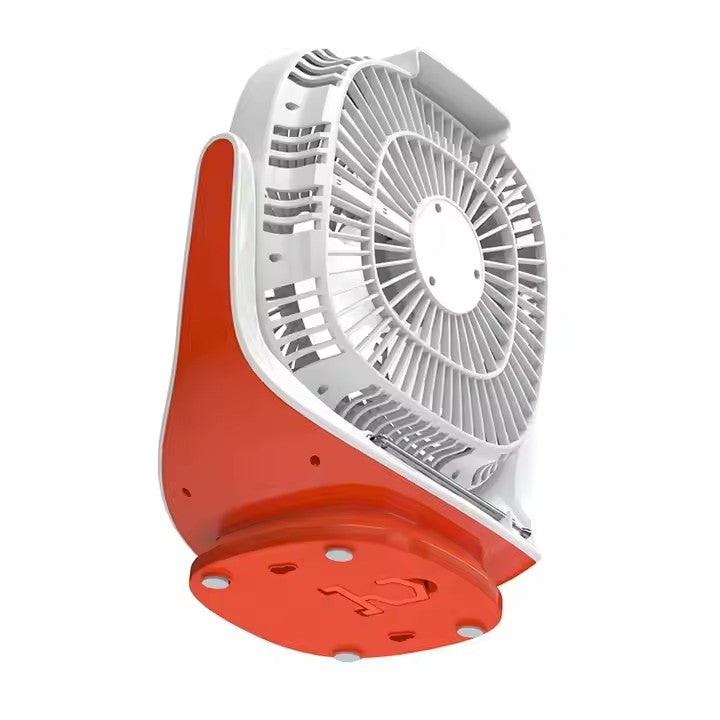 8" Portable Solar Rechargeable Fan with Bluetooth Speaker, FM Radio & LED Light | Jumbo