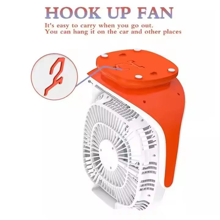 8" Portable Solar Rechargeable Fan with Bluetooth Speaker, FM Radio & LED Light | Jumbo