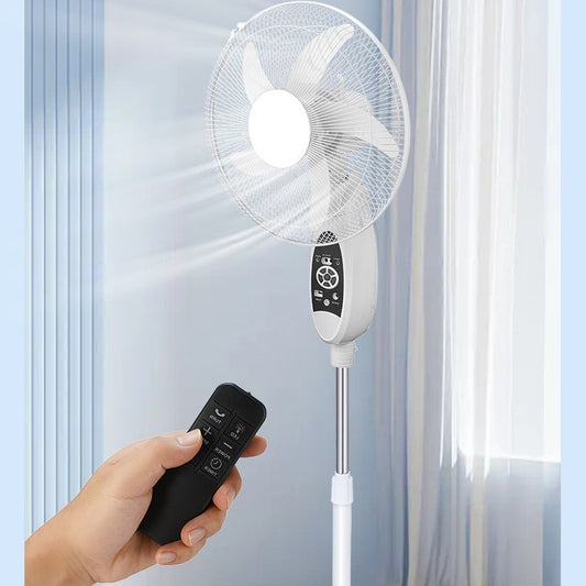 16/18-inch AC/DC Solar Rechargeable Fan with 9-Speed & Remote