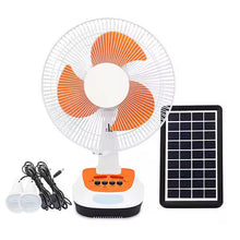 Load image into Gallery viewer, 12 Inches 3 blades rechargeable fan LD-3212 Fan  SolarPanel
