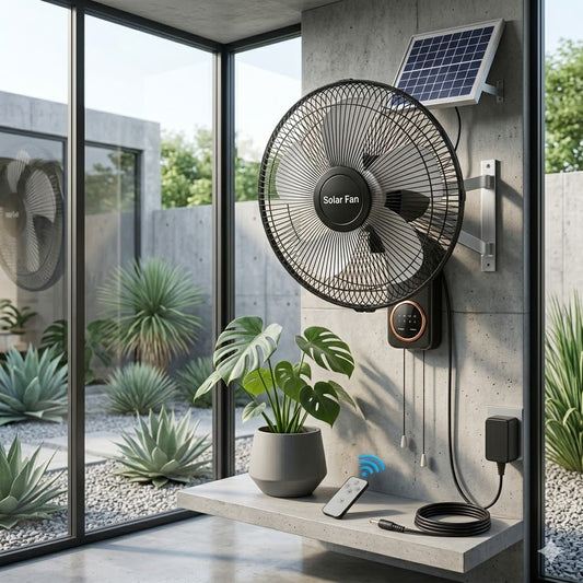 16" Rechargeable Wall Mounted Fan with Remote Control | 7200mAh Battery | Jumbo