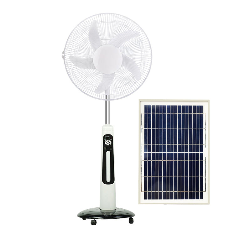 White And Black Wholesale 16 Inch Rechargable Fan With Light China Fan Rechargeable Solar Rechargeable Standing Fan