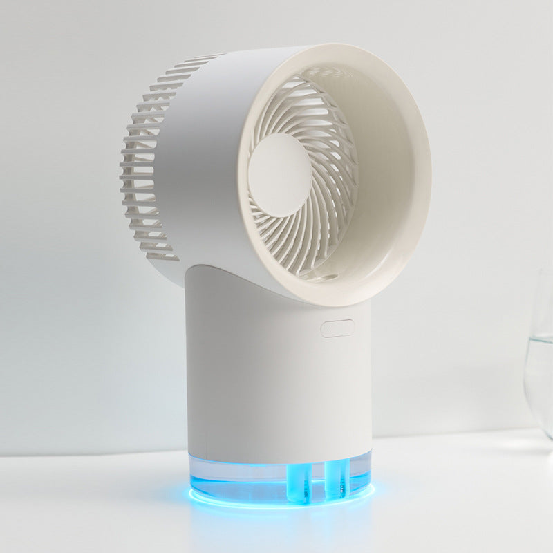 5V Desktop Spray Ambient Light Water Cooling Fan Bladeless Portable Fan
