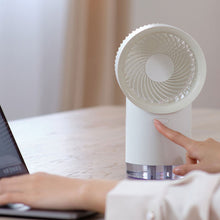 Load image into Gallery viewer, 5V Desktop Spray Ambient Light Water Cooling Fan Bladeless Portable Fan
