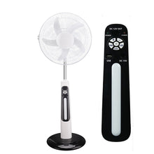 Load image into Gallery viewer, White And Black Wholesale 16 Inch Rechargable Fan With Light China Fan Rechargeable Solar Rechargeable Standing Fan
